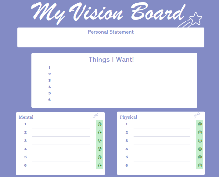 Vision Board & Mindfulness Chart — The Change Hub
